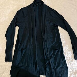 Forest Green Open Front Cardigan